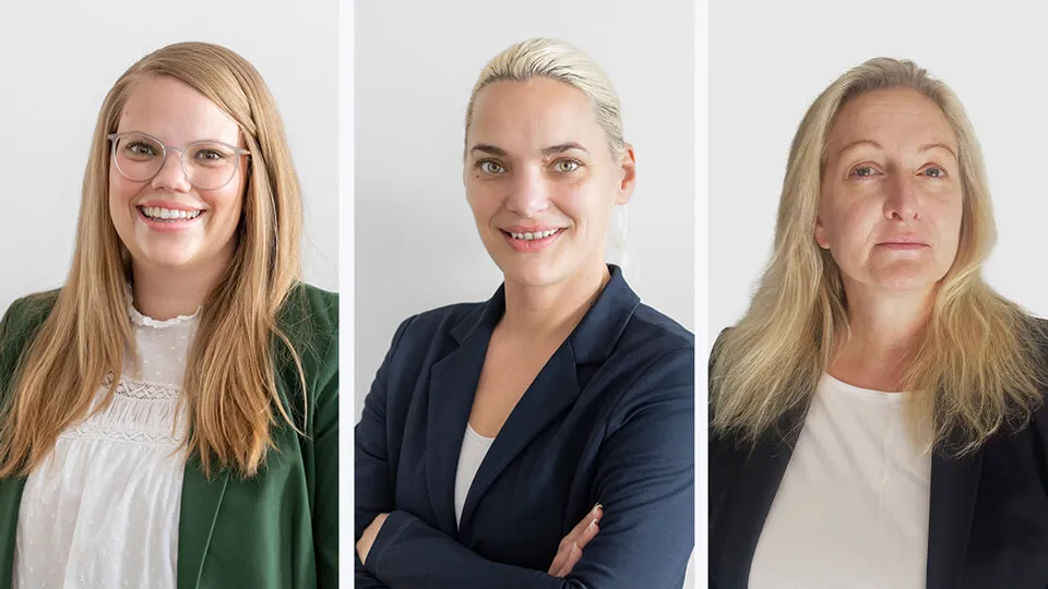 Marlene Birklbauer, Ursula Sallinger und Evelin Schmitz